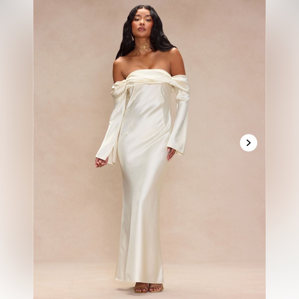 Fashion Nova Satin Maxi Dress